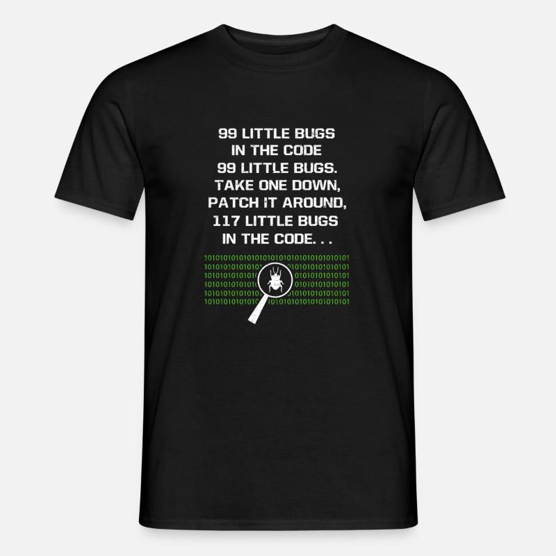 99 petits bugs dans le programme Code Computer Geek - T-shirt homme - noir