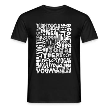 Yoga Yoga Yoga Yoga - Männer T-Shirt - Schwarz - Vorne - AI Model Male 178 light (178cm)