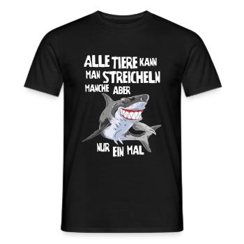 Hai Fisch - Männer T-Shirt - Schwarz - Vorne - AI Model Male 178 light (178cm)