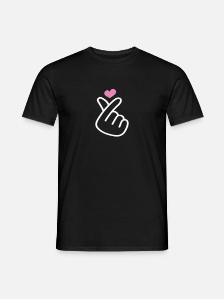 Symbole de la main de Saranghae - Kpop Sign, K-Pop, Kpop - T-shirt homme - noir