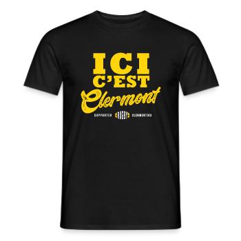 Rugby Supporter Rugby clermontois clermont - T-shirt homme - noir - Devant - AI Model Male 178 light (178cm)