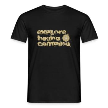 Discovery - Mountaineering - Hiking - Camping - Men's T-Shirt - black - Front - AI Model Male 178 light (178cm)