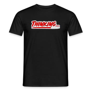 Thinking PopArt Ladebalken Schriftzug - Männer T-Shirt - Schwarz - Vorne - AI Model Male 178 light (178cm)
