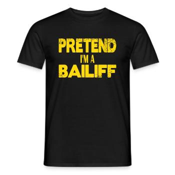 Faites semblant d’être huissier - T-shirt homme - noir - Devant - AI Model Male 178 light (178cm)