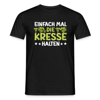 Einfach Mal die Kresse Halten Gartenlust Gärtner - Männer T-Shirt - Schwarz - Vorne - AI Model Male 178 light (178cm)