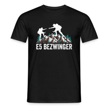 Alpenüberquerung Oberstdorf Meran E5 Fernwanderweg - Männer T-Shirt - Schwarz - Vorne - AI Model Male 178 light (178cm)