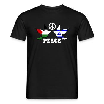 Peace for Free Palestine Israel - T-shirt homme - noir - Devant - AI Model Male 178 light (178cm)