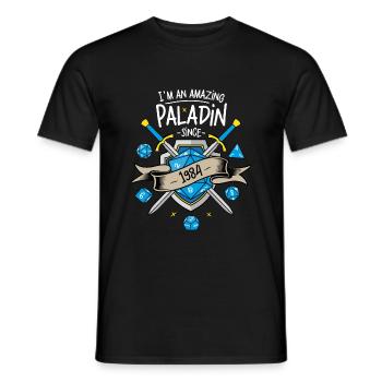 Ich bin seit 1984 ein erstaunlicher Paladin - Männer T-Shirt - Schwarz - Vorne - AI Model Male 178 light (178cm)