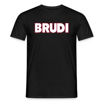 Brudi - Männer T-Shirt - Schwarz - Vorne - AI Model Male 178 light (178cm)