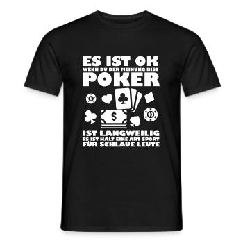 Poker, Pokern, Geschenk - Männer T-Shirt - Schwarz - Vorne - AI Model Male 178 light (178cm)
