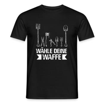 Garden, gardening, gardener - Men's T-Shirt - black - Front - AI Model Male 178 light (178cm)