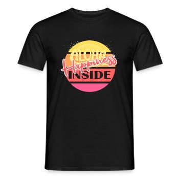 Aloha le bonheur à l'intérieur - T-shirt homme - noir - Devant - AI Model Male 178 light (178cm)
