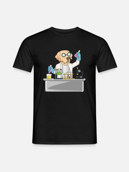 Dog chemistry laboratory | Chemist - Men's T-Shirt - black