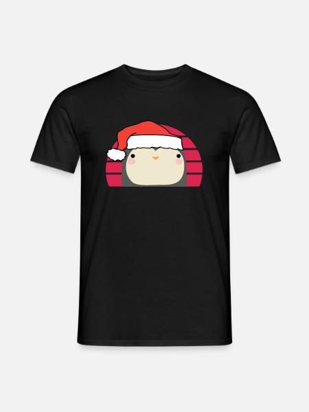 Christmas Penguin - Men's T-Shirt - black
