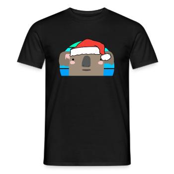 Koala de Noël - T-shirt homme - noir - Devant - AI Model Male 178 light (178cm)