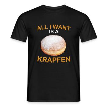 Krapfen Fan - Männer T-Shirt - Schwarz - Vorne - AI Model Male 178 light (178cm)