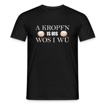 Krapfen Faschingskrapfen Kropfen Kropfn - Männer T-Shirt - Schwarz - Vorne - AI Model Male 178 light (178cm)