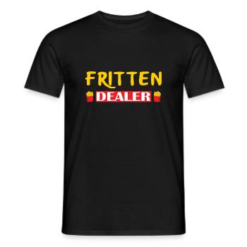 Fritten Dealer - Pommes Verkäufer - Männer T-Shirt - Schwarz - Vorne - AI Model Male 178 light (178cm)
