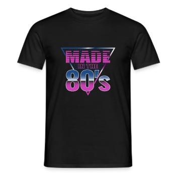 Made in the 80s geboren in 80er Jahr der Geburt - Männer T-Shirt - Schwarz - Vorne - AI Model Male 178 light (178cm)