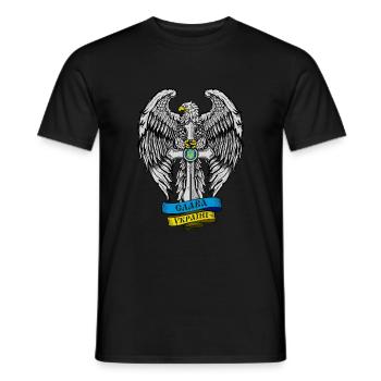 Ukraine Fabriqué en slaves ukrainiens Слава Україні - T-shirt homme - noir - Devant - AI Model Male 178 light (178cm)