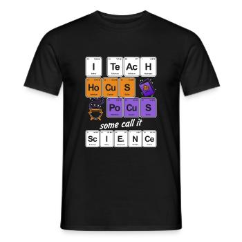 Tableau périodique hocus pocus magicien chimiste enseignant - T-shirt homme - noir - Devant - AI Model Male 178 light (178cm)