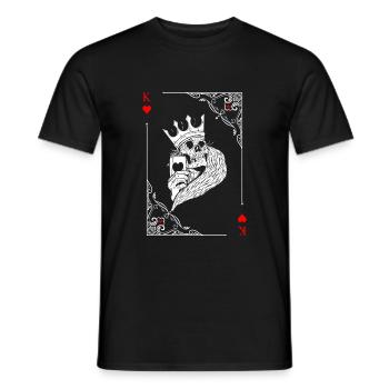Cartes cartes Cartes Cartes Jeux de cœur - T-shirt homme - noir - Devant - AI Model Male 178 light (178cm)