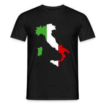 Italien - Männer T-Shirt - Schwarz - Vorne - AI Model Male 178 light (178cm)