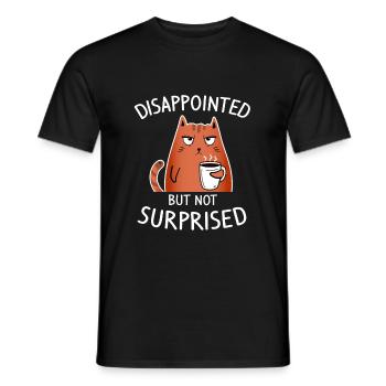 Déçu mais pas surpris - Chat grincheux - T-shirt homme - noir - Devant - AI Model Male 178 light (178cm)
