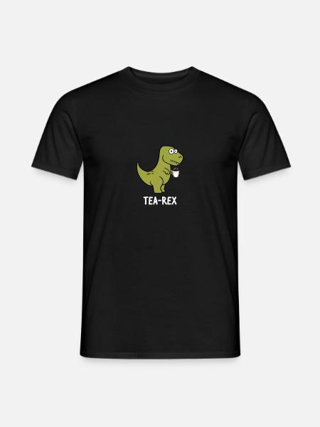 Verschiedene Seiten eines Dinosauriers Tea-Rex - Männer T-Shirt - Schwarz