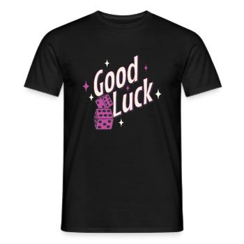 Dés chanceux bonne chance bonne chance bonne chance - T-shirt homme - noir - Devant - AI Model Male 178 light (178cm)