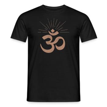Beautiful Om, Yoga, Goa, Aum, Om - Men's T-Shirt - black - Front - AI Model Male 178 light (178cm)