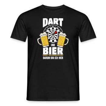 Darts And Beer Why I Am Here - Men's T-Shirt - black - Front - AI Model Male 178 light (178cm)