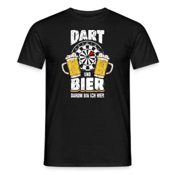 Darts And Beer Why I Am Here - Men's T-Shirt - black - Front - AI Model Male 178 light (178cm)