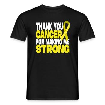 Thank You Cancer For Making Me Strong - Men's T-Shirt - black - Front - AI Model Male 178 light (178cm)