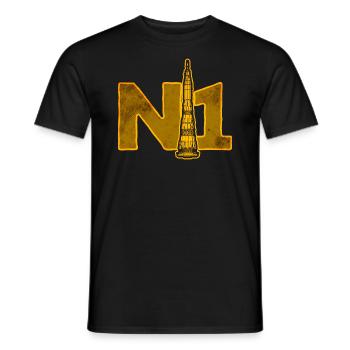 N1 Missile Soviet Union - Men's T-Shirt - black - Front - AI Model Male 178 light (178cm)