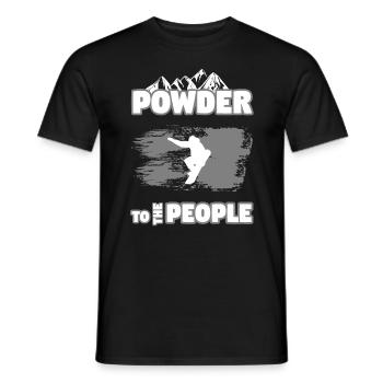snowboard powder people - Männer T-Shirt - Schwarz - Vorne - AI Model Male 178 light (178cm)