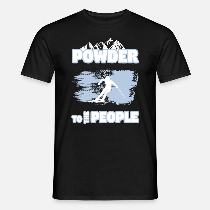 ski - Männer T-Shirt - Schwarz
