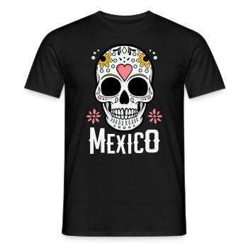 Crâne de sucre Mexique - T-shirt homme - noir - Devant - AI Model Male 178 light (178cm)