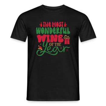 The Most Wonderful Wine Of The Year - Männer T-Shirt - Schwarz - Vorne - AI Model Male 178 light (178cm)