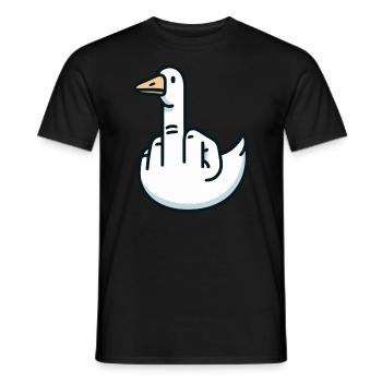 Goose Finger - Men's T-Shirt - black - Front - AI Model Male 178 light (178cm)