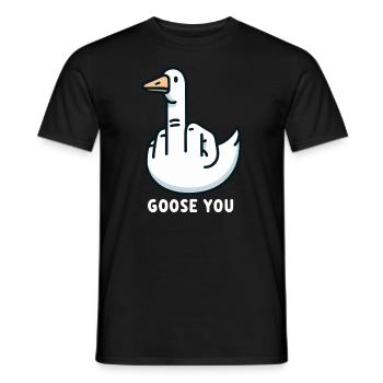 Goose Finger - Men's T-Shirt - black - Front - AI Model Male 178 light (178cm)