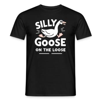 Silly Goose at the Loose Meme - T-shirt homme - noir - Devant - AI Model Male 178 light (178cm)