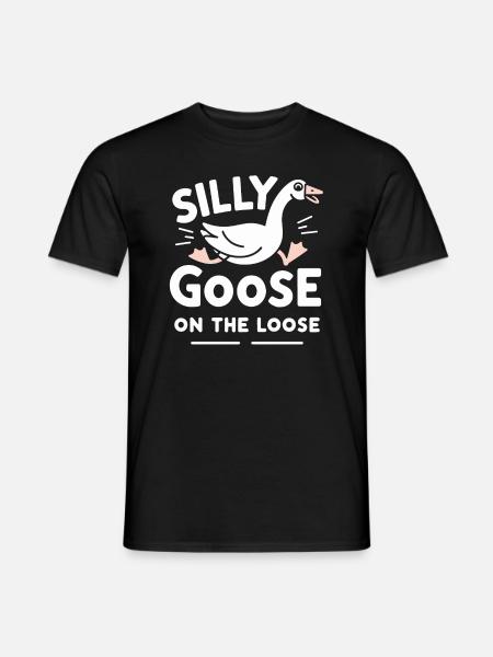 Silly Goose at the Loose Meme - Men's T-Shirt - black