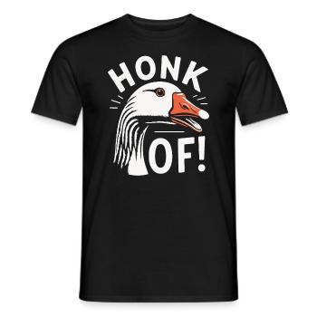 Honk Off – Gänse Meme - Männer T-Shirt - Schwarz - Vorne - AI Model Male 178 light (178cm)