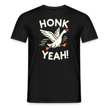 Honk Yeah! Gänse Meme - Männer T-Shirt - Schwarz - Vorne - AI Model Male 178 light (178cm)