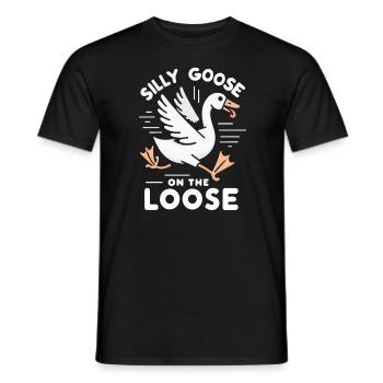 Silly Goose at the Loose Meme - T-shirt homme - noir - Devant - AI Model Male 178 light (178cm)
