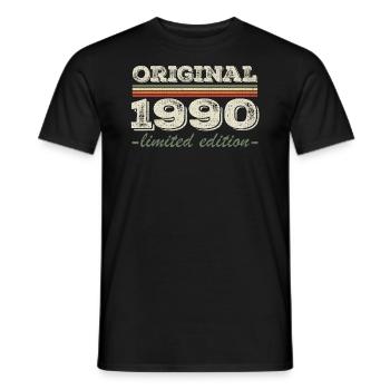 Légende depuis 1990 Né en 1990 Anniversaire 1990 - T-shirt homme - noir - Devant - AI Model Male 178 light (178cm)