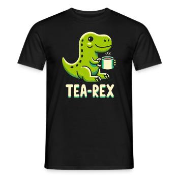 TEA-REX - Thé de dinosaure - T-shirt homme - noir - Devant - AI Model Male 178 light (178cm)