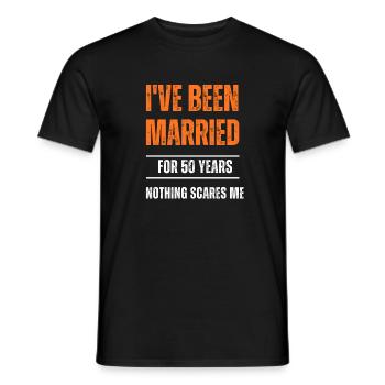 I've Been Married for 50 Years - Men's T-Shirt - black - Front - AI Model Male 178 light (178cm)