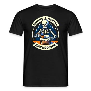 Humour squelette de pâtisserie drôle - T-shirt homme - noir - Devant - AI Model Male 178 light (178cm)